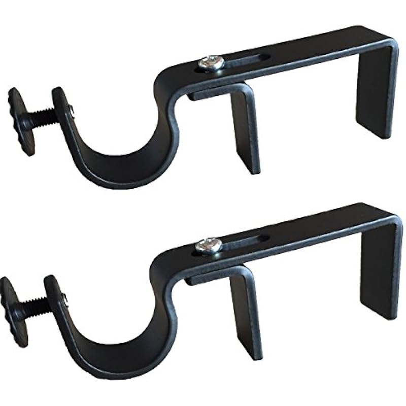 The NoNo Bracket Company ブラケット 外に取り付けられたブラインドカーテンロッドブラケットアタッチメント 黒