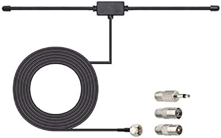 Bingfu FM Radio Antenna FM Dipole Antenna FM Antenna for Stereo Receiver Indoor Pioneer Onkyo Yamaha Marantz Bose Wave Music System FM Radio Home Stereo Receiver AV Audio Video Home Theater Receiver