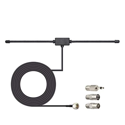 Bingfu FM Radio Antenna FM Dipole Antenna FM Antenna for Stereo Receiver Indoor Pioneer Onkyo Yamaha Marantz Bose Wave Music System FM Radio Home Stereo Receiver AV Audio Video Home Theater Receiver