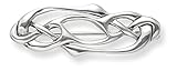 Sterling Silver Rennie Mackintosh Brooch - SIZE: 35mm x 12mm. Gift Boxed Celtic brooch. MONEY BACK GUARANTEE. 9100/HN