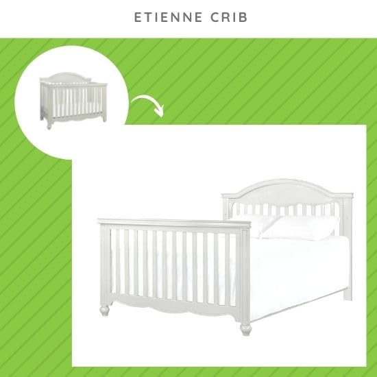 Image of Full-Size Conversion Kit Bed Rails for Namesake, Formerly Million Dollar Baby Convertible Cribs - Solid Wood Rail - Toddler Bed Rail - Nursery & Baby Furniture (Model #M4799 /M5789, Dove)