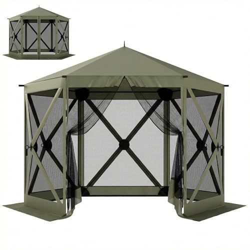 Outsunny 10x11 ft Pop-Up Gazebo with Mesh, Carry Bag, Stakes
