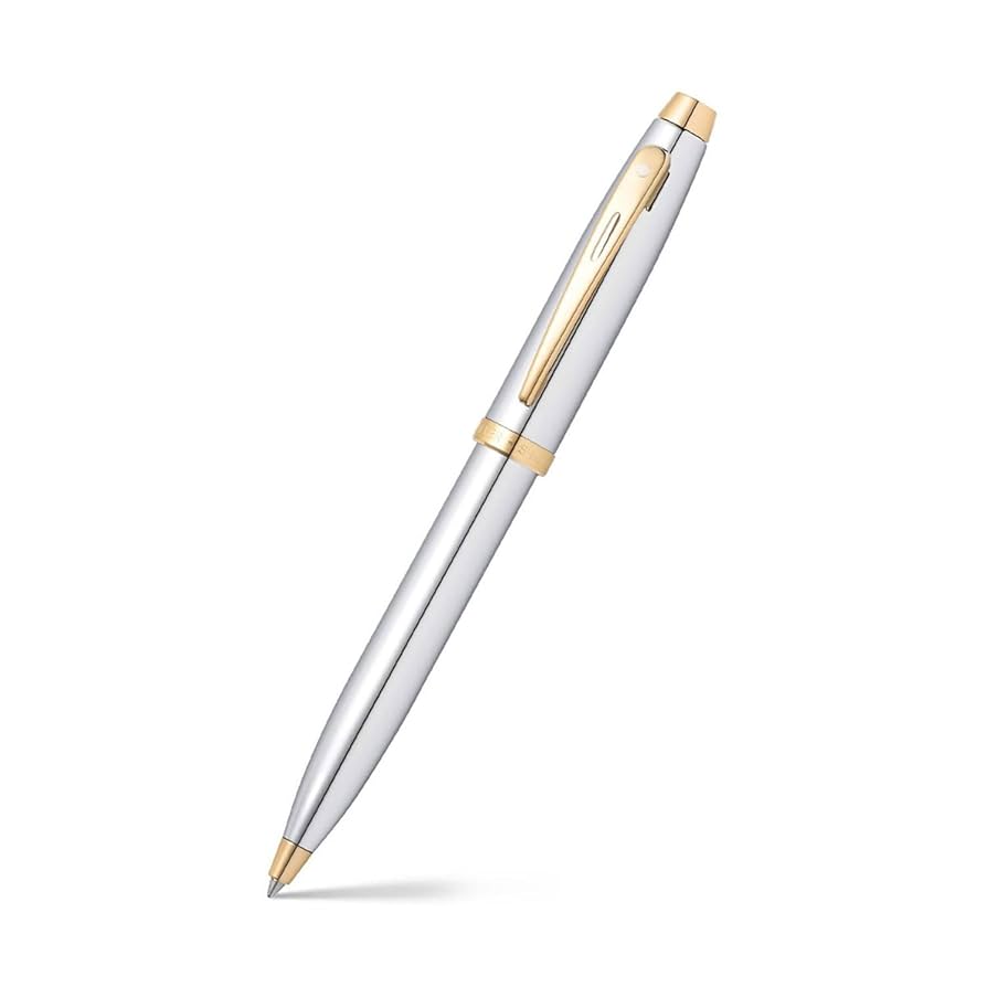 SHEAFFER ボールペン シルバー×ゴールド Amazon.com: Sheaffer 100 Chrome Ballpoint Pen with Gold Tone
