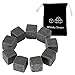 Kafeiya Whisky Stones,Set 9 Pietre Whisky,Whiskey Stones per Cocktail,Cubetti di Ghiaccio Riutilizzabili,Pietre Raffreddanti,Per Raffreddare Whisky Vodka Wine Beer e Tutte Le Bevande(9 Pezzi)
