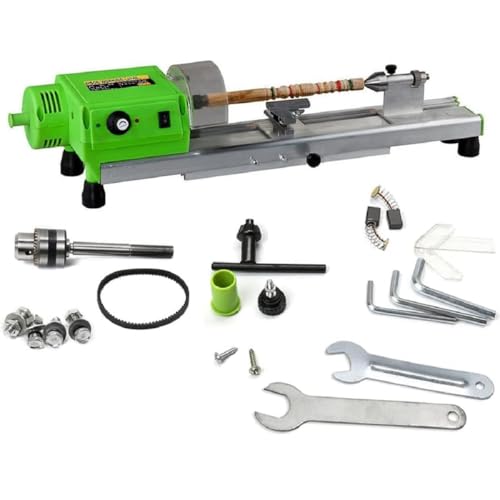 Image of VOLTZ Wood Lathe- 580W Mini Lathe Machine Machining For Table Woodworking Wood Diy Tool Lathe Set Wood Lathe Beads Polisher Machine For Table Woodworking Wood