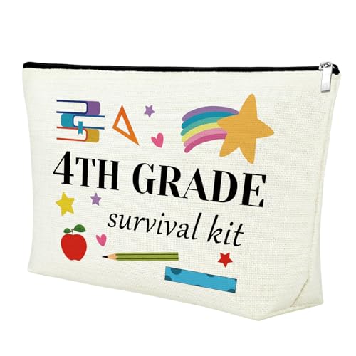 Mxrymvu 4th Grade Girl Gifts Makeup Bag 4th Grade Teacher Gifts Back to School Gifts for Teachers Valentines Day Gifts for 4th Grade Cosmetic Bag Appreciation Retirement Graduation Gift