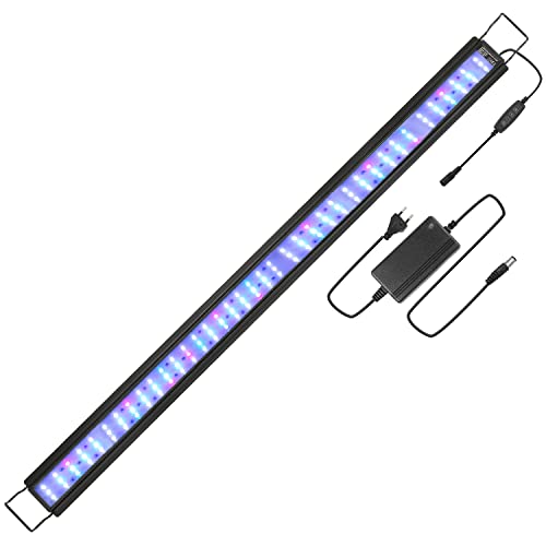 EINFEBEN Iluminación LED para acuarios, iluminación LED para acuarios RGB para plantas acuáticas de 120-140 cm y acuarios de agua dulce, regulable