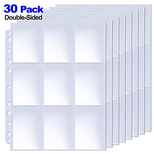 Ably HY30 540 Pockets Double-Sided Trading Card Pages Sleeves 9-Pocket Clear Plastic Game Card Protectors thumb #8