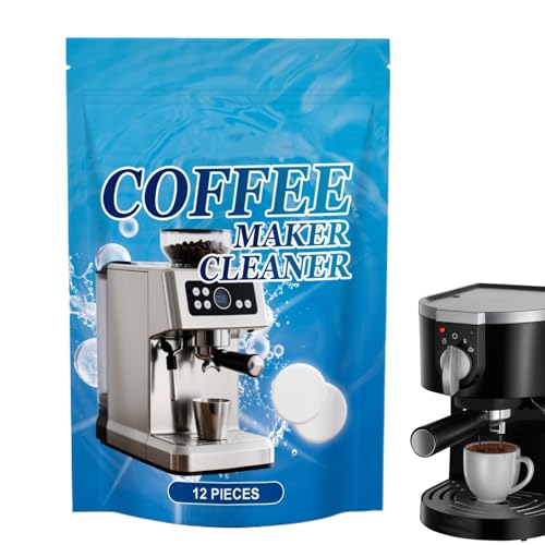 Gungtj コーヒーマシン クリーニング タブレット - コーヒーポット クリーナー アンド デスケーラー | 12個入り 高速 溶解 コーヒーメーカー メンテナンス ケア アクセサリー アパート キッチン オフィス 休憩室 多目的 向け