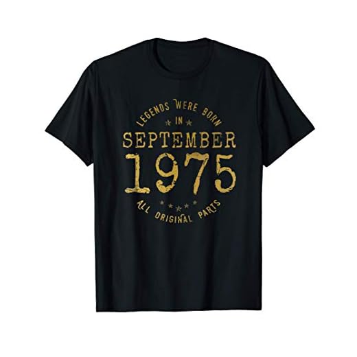 46 años Cumpleaños Las Leyendas nacen en Septiembre de 1975 Camiseta