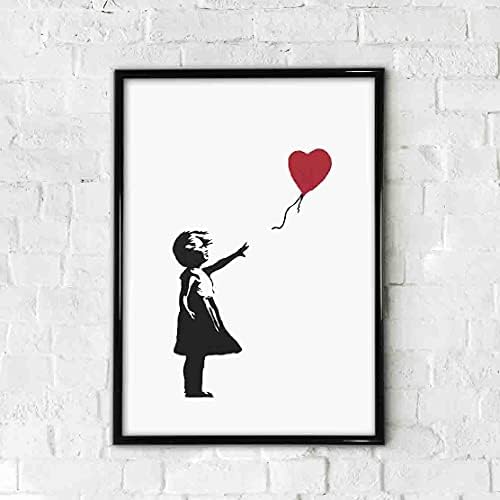Amazon オシャレ ポスター インテリア 風船 と 少女 バンクシー ポップアート フレーム 額 有or無 52 84 59センチ A1サイズ フレーム無し アートフレーム ポスター オンライン通販