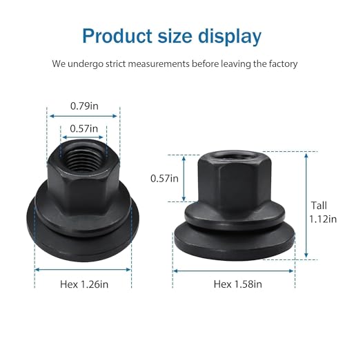 Image of 10Pcs Wheel Lug Nut Compatible with 2012-2022 Dodge Ram 3500 4000 4500 5500 Models M14-1.5 Flange - 22mm Hex 28.5mm Length Medium Pack of 10pcs Replace # 611-936 6509424AA