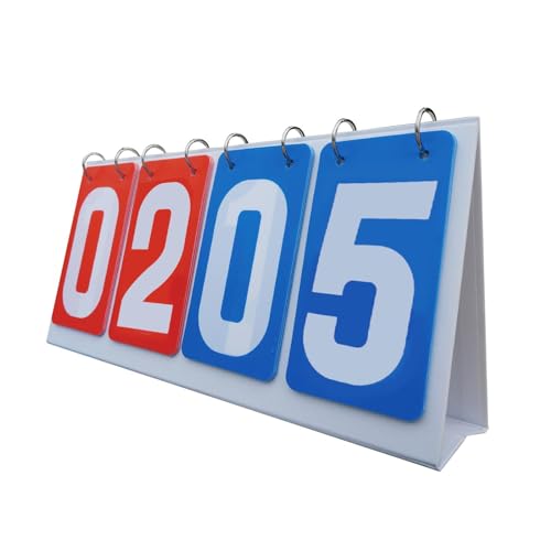 Tarjeta de puntuación de fútbol, marcador multideportivo, resistente al agua, 4 digitales, portátil, para baloncesto, tenis, bádminton, deportes, voleibol
