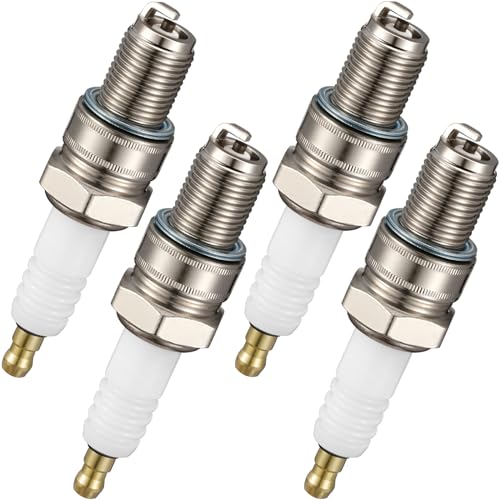 Image of BDFHYK BR8ES Iridium Spark Plugs Compatible with Honda 1976-2002 for Yamaha 1982-2006 for Kawasaki 1980-2003 for Suzuki 50cc 125cc 300cc 750cc 1000cc 1986-1989 Engine Replacement for 5422, Set of 4