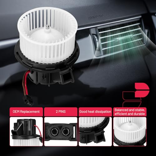 Image of BDFHYK AC Heater Blower Motor Fan 700248 Compatible with Mercedes-Benz C230 C250 C300 C350 C63 AMG E300 E350 E63 AMG GLK250 GLK350 SLS AMG,HVAC Blower Motor Assembly Replacement for 75029 2048200208
