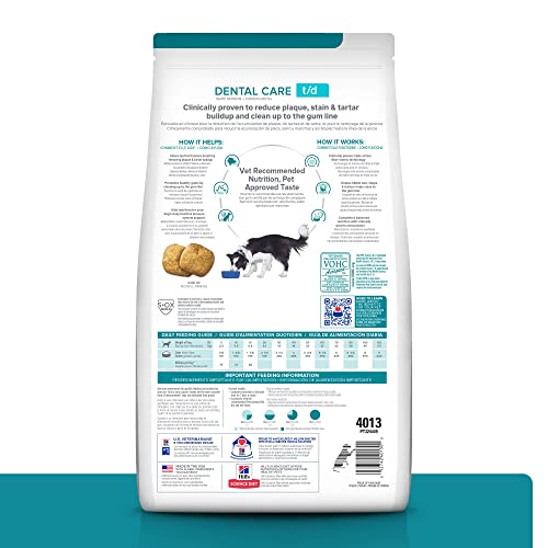 Hill's Prescription Diet T/D Dental Care Chicken Flavor Dry Dog Food, Veterinary Diet, 5 Lb. Bag #TOP1