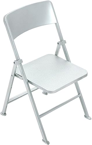 Totority Mini silla plegable, soporte para teléfono celular, silla de casa de muñecas en miniatura, accesorios de figura para decoración de