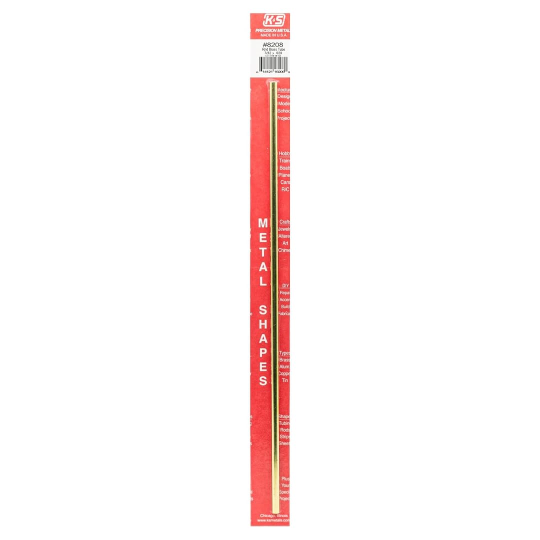 Tube rond en laiton K&S Metals 2,2x0,7x30,5 cm pour modélisme et bricolage de précision