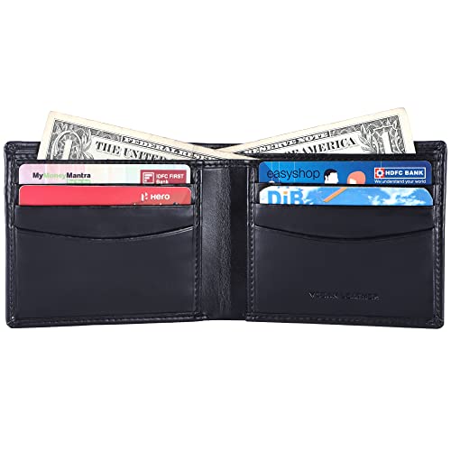 Image of Brooklyn Bridge Wallet for Men's Slim Leather Wallet with RFID & Coin Pocket - Stylish Bifold for Cards & Cash | Multiple Card Slots | Durable Everyday