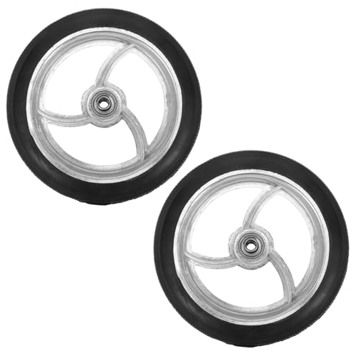 HOLIDYOYO 2個 車椅子用前輪交換ホイール 耐摩耗性高負荷対応 軽量静音 転式キャスター 屋内外対応 万向輪 車椅子パーツ補修用