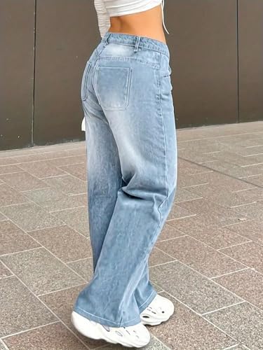 Baggy Jeans for Woman Straight Leg Streetwear Pants Casual Loose fit Fashion Bottoms3