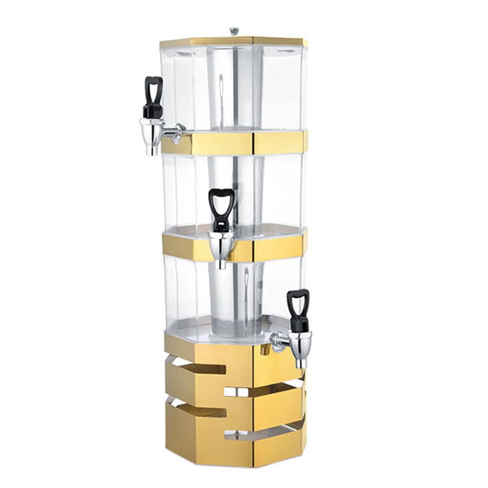Dispensador Comercial de Bebidas frías y Calientes de Varias Capas superpuestas, Cubo de Bebidas frías para Desayuno Tipo bufé de 4 l, 8 l y 12 l para jugos, Bebidas, Leche, café y Vino Tint