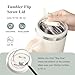 2 Pack 40 oz Tumbler Flip Straw Lid Replacement fit for Stanley Quencher, Spill Proof Tumbler Cover for Stanley Cup (white rose)