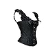 LOW COST Erotisches Leder und Latexkorsett für Damen, 1200 g