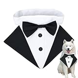 Tuxedo Fliege für Hunde – Tuxedo Hunde-Windhalsband für Hunde – Halsband für Speichelhandtuch – Smoking-Hundegeschirr für formelle Hundeanzüge