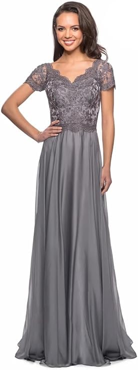 Mother of The Bride Dresses Lace Appliques Wedding Guest Dresses for Women Chiffon Long Formal Evening Gowns3