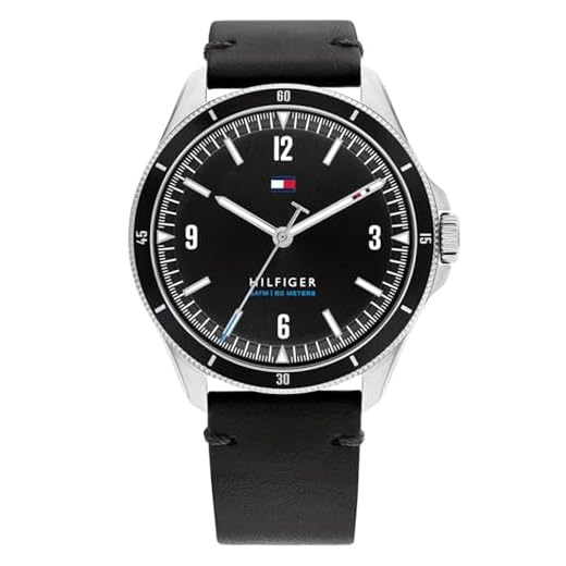 Tommy Hilfiger Reloj Analógico de Cuarzo para hombre con Correa en piel Negro - 1791904