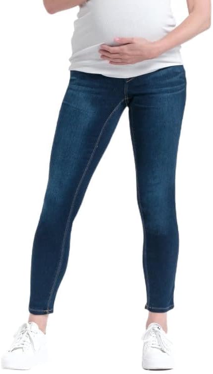 1822 Denim Ultimate Comfort Maternity Ankle Skinny Jeans with Bellyband in Marco