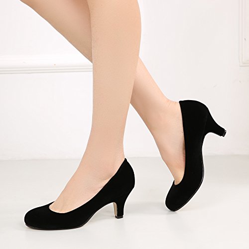 OCHENTA Dames jurkpumps, ronde teen, mini-hak, voor werk en party‘s - Image 6