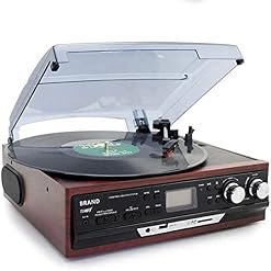 Gramophone, Tourne-Disque de Style Classique Platine Vinyle Vintage, avec Radio AM/FM Lecteur de Cassette Lecteur CD 2… - Les Beatles, Paul McCartney, John Lennon, RIngo Starr, George Harrison