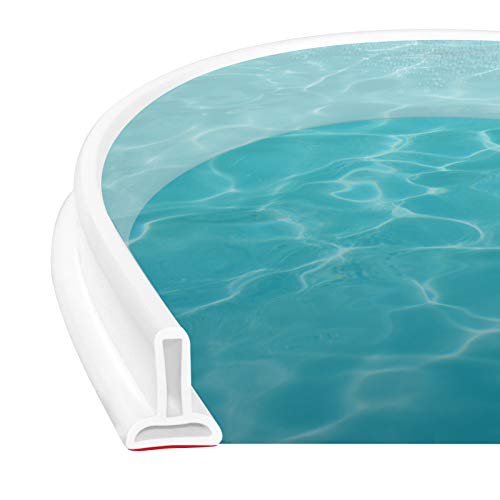 Collapsible Shower Water Dam Threshold Silicone Shower Barrier Keeps Water Inside Shower Pan Shower Base Water Threshold for Wet and Dry Separation Water Stopper for Bathroom, Kitchen, Sink(67 Inches)