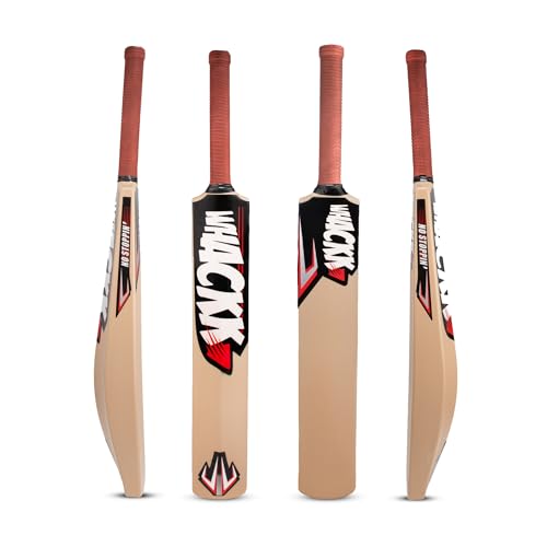 Image of WHACKK Double Blade Cricket Bat Full Size - Premium Virgin Plastic Hard Fiber Tennis /Turf Bat, Lightweight Tournament Size 8 for Adults & Seniors (Bisque)