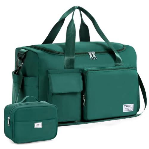 Image of FIORETTO Women's Gym Duffle Bag with Shoes Compartment, 30L Capacity, Ideal for Travel, Gym, Sports, Duffel, Weekender