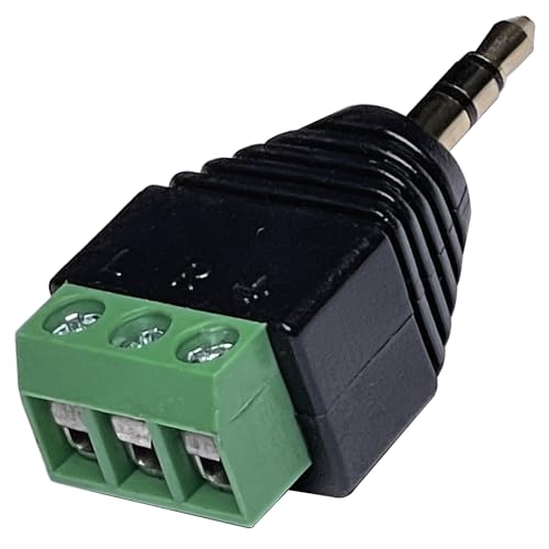 Adaptador Jack 3.5mm macho a terminal de tornillo, 4 unidades miniatura 5