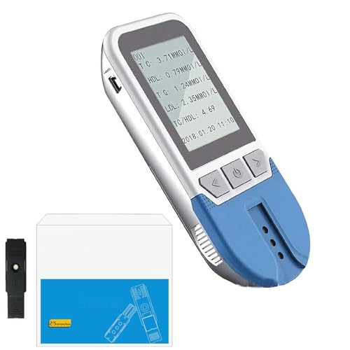 5-in-1-Multifunktions-Lipidmessgerät, Testgerät Für HDL, Triglyceride Und Cholesterin, Lipid-Testgerät Mit Analysator, Mit 25 Teststreifen, Einfach Zu Bedienen, Speicherkapazität Für 500 Datensätze 5-in-1-Multifunktions-Lipidmessgerät, Testgerät Für HDL, Triglyceride Und Cholesterin, Lipid-Testgerät Mit Analysator, Mit 25 Teststreifen, Einfach Zu Bedienen, Speicherkapazität Für 500 Datensätze