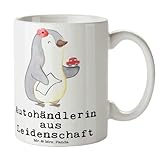 Mr. & Mrs. Panda Tasse Autohändlerin Leidenschaft - Geschenk, Eröffnung Autohaus, Gebrauchtwagenhändlerin, Autoliebe, Führerscheinprüfung, Danke,