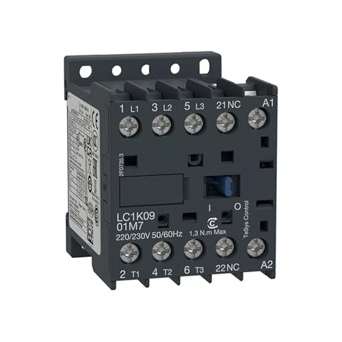Contacteur LC1K0901M7 miniature triphasé 9 A pour isolation de circuit