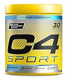 Cellucor Poudre pré-entraînement C4 Sport - framboise bleue glacée | Boisson énergisante | 135 mg de caféine + bêta-alanine + monohydrate de créatine | certifié Informed-Sport | 30 portions