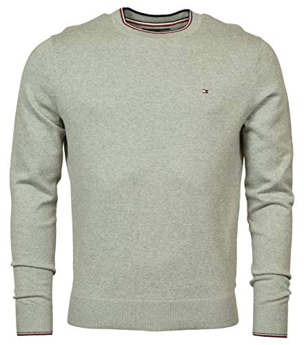 Tommy Hilfiger Mens Pima Cotton Cashmere Sweater (Medium, Gray)