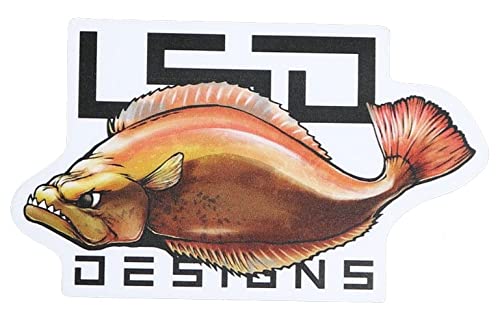 Love Soul Dream 屋外耐候性ステッカー フィッシュ #カートゥーンヒラメ