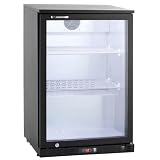 GastroHero Barkühlschrank 138 L, 2 Böden, Schwarz BKS-130
