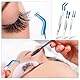 JIYIN 3-Teiliges Pinzetten Set mit Gummispitzen, Edelstahl Pinzette Spitz Flach Gebogener Gespitzte Pinzette Bastelpinzette für Wimpern Schmuck Elektronik Handwerk