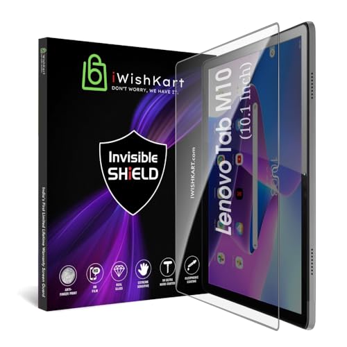 Image of Compatible with Compatible with Lenovo Tab M10 FHD 3rd Gen (10.1 inch) (25.65 cm) Tablet Tempered Glass Screen Protector Guard Full Screen Coverage with Easy Installation kit | Anti-Scratch
