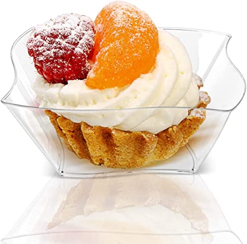 Jesdavan Dessertschalen 50 Stück - Klare Plastikschalen Für Desserts & Fingerfood