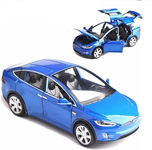 Image of Invite Enterprise Exclusive 1:32 Diecast Model Alloy Tesla X Alloy Metal Pull Back With 6 Openable Doors & Sound Light Auto Toy Car For Kids Best Gift Toys For Kids Boys?Colors As Per Stock?