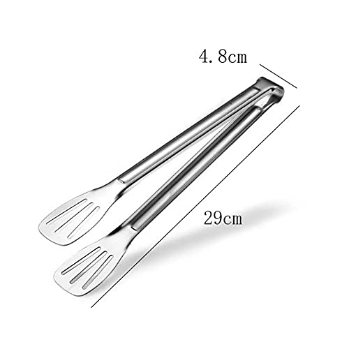 Pinzas de Cocina Pinzas de Acero Inoxidable, para Servir Buffet, pastelería, Barbacoa, tamaño: 29 * 4,8 cm, seguras y duraderas
